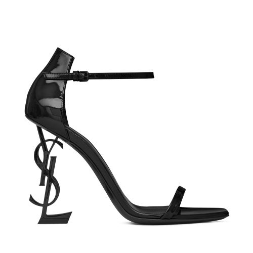 Saint Laurent Women's Opyum Sandals With Black Heel 