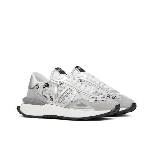 Valentino Unisex Lace And Mesh Lacerunner Sneaker 