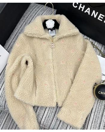 Chanel Women's Lambswool Coat Khaki