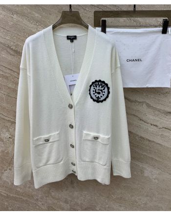 Chanel Women's Knit Cardigan White
