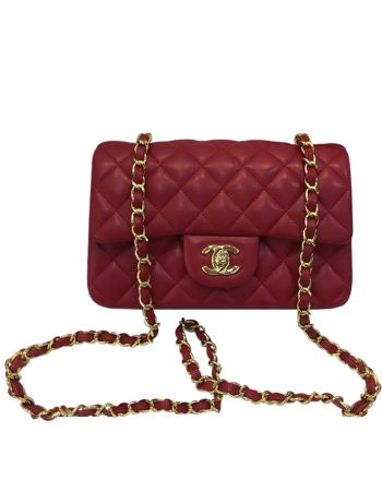Chanel Quilted Leather Vintage Mini Flap Bag A01116