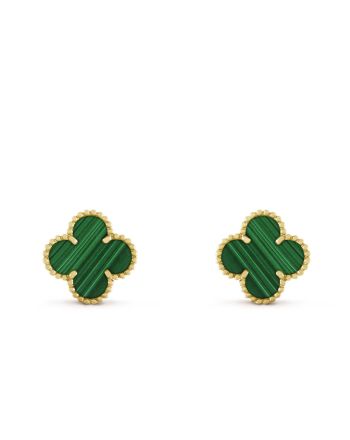 Van Cleef & Arpels Women's Vintage Alhambra Earrings Green